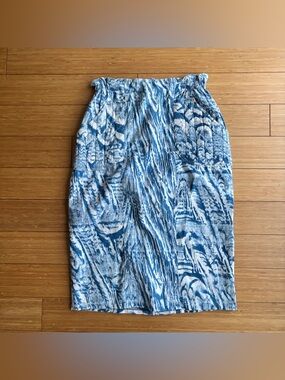 Arty handmade cotton midi skirt